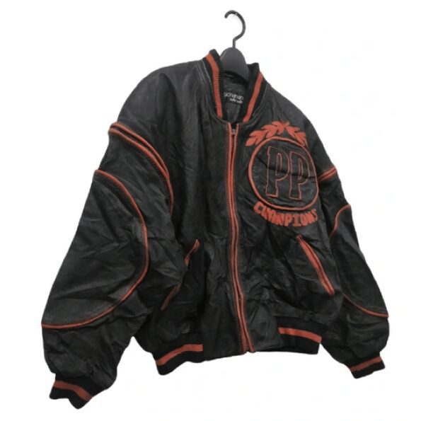 Pelle Pelle Soda Club Orange Stripes Jacket | Baseball Champion view 3