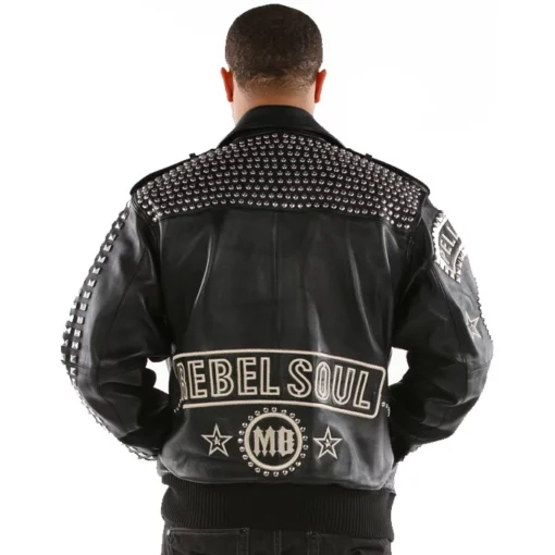 Bold Pelle Pelle Black Nation Stud Leather Jacket | Rebel Soul view 2