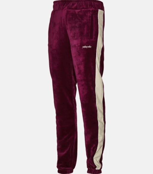 Pelle Pelle Red White Velvet Tracksuit | Men & Women view 3