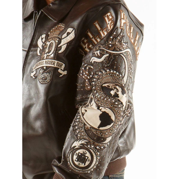 Pelle Pelle Dark Brown Men Leather Jacket | Dragon Jacket view 3