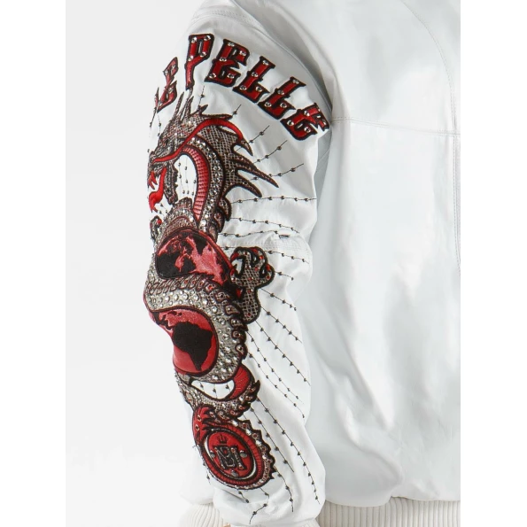 Pelle Pelle White Red Dragon Leather Jacket | Men Jacket view 5