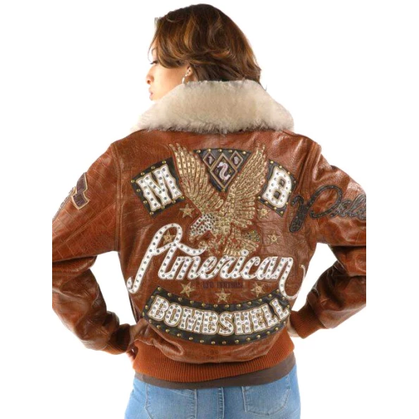 Pelle Pelle Women American Bombshell Jacket | Fur Collar view 3
