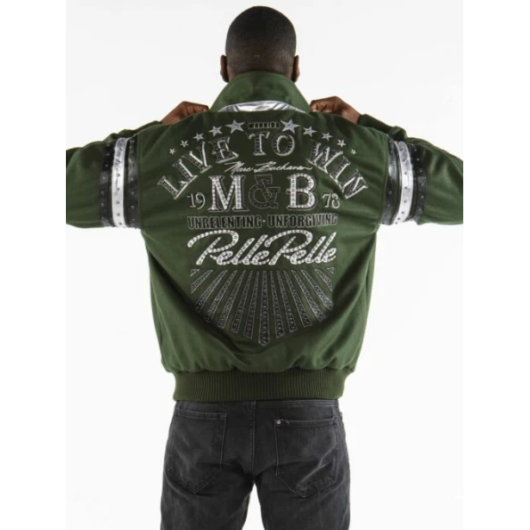 Pelle Pelle Men MB Dark Green Wool Jacket | Live To Win view 2