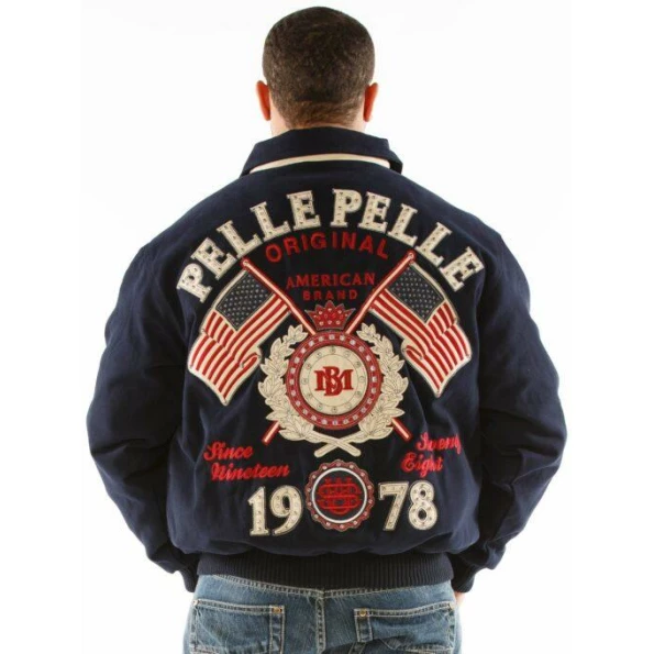 Pelle Pelle MB American Navy Blue Jacket | Wool Jacket view 2