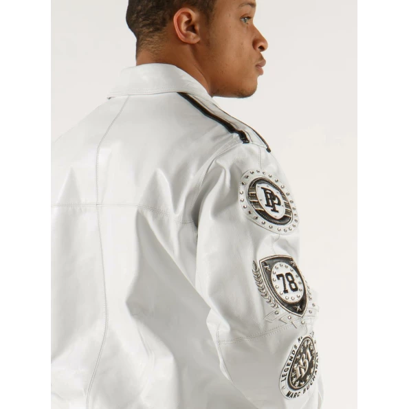 Pelle Pelle Legacy Series White Men Jacket | Leather Jacket view 2