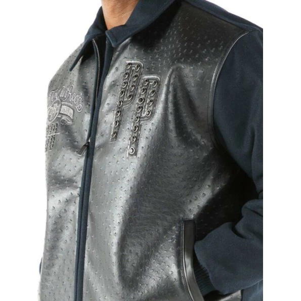 Pelle Pelle Men Croc Leather And Wool Jacket | MB Jacket view 3