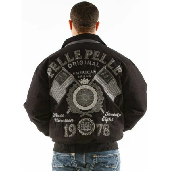 Pelle Pelle MB American Black Jacket | Wool Jacket view 2