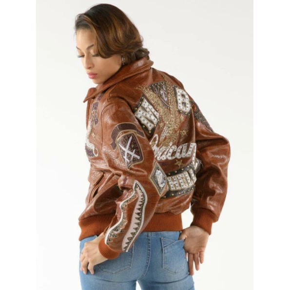 Pelle Pelle Women American Bombshell Jacket | Fur Collar view 2