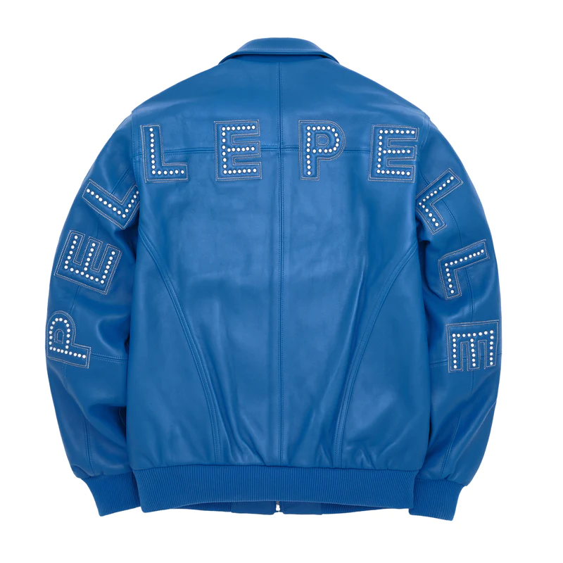 Pelle Pelle Blue Plush Leather Jacket | Men & Women view 2