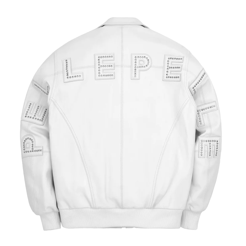 Pelle Pelle White Plush Leather Jacket | Men & Women view 2