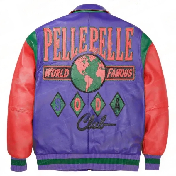 Pelle Pelle Red Purple Soda Club Jacket | Leather Jacket view 2