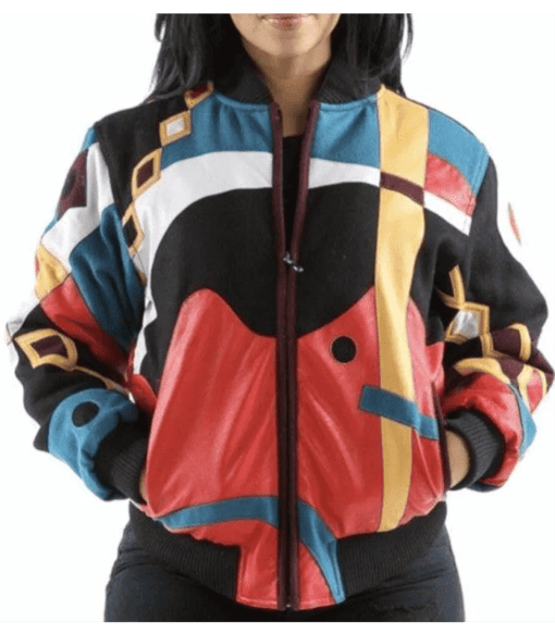 Pelle Pelle Multicolor Abstract Women Jacket | Wool Jacket