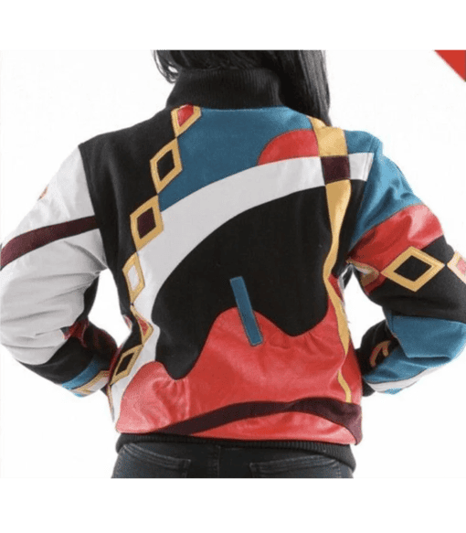 Pelle Pelle Multicolor Abstract Women Jacket | Wool Jacket view 2