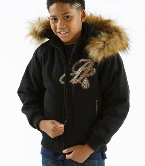Pelle Pelle Trail Blazer Kids Wool Jacket | Black Jacket view 2