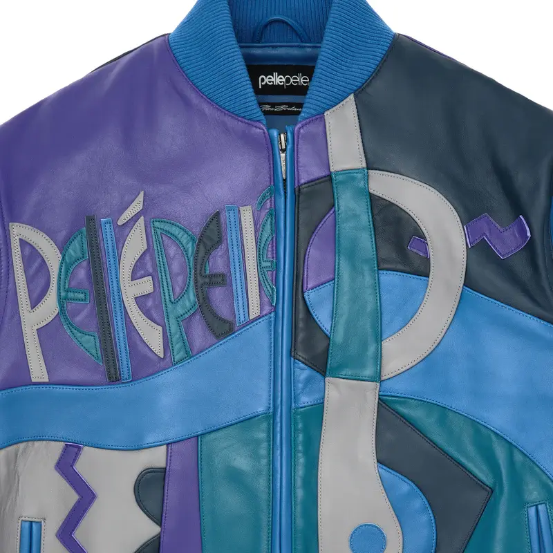 Pelle Pelle Blue Picasso Leather Jacket | Men & Women view 3