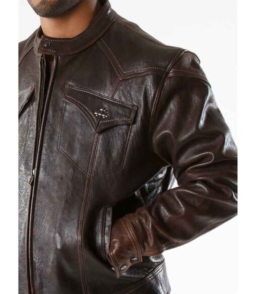 Pelle Pelle Dark Brown Ghost Leather Jacket | Men Jacket view 3