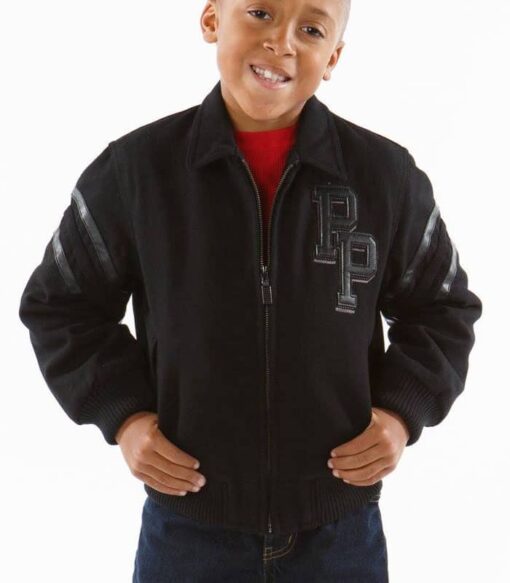 Pelle Pelle Black Windy City Wool Jacket | Kids Jacket view 3