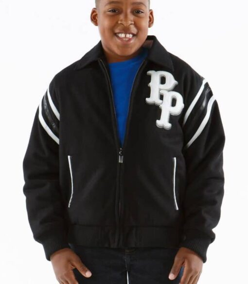 Pelle Pelle Black Detroit Kids Wool Jacket | MB Jacket view 2