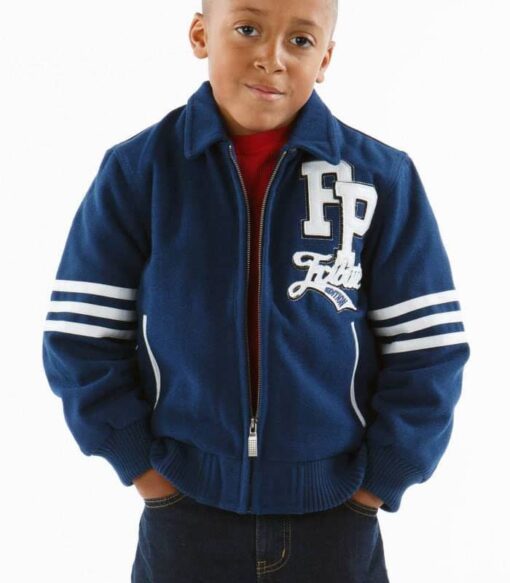 Pelle Pelle Indianapolis Blue Wool Jacket | Kids Jacket view 2