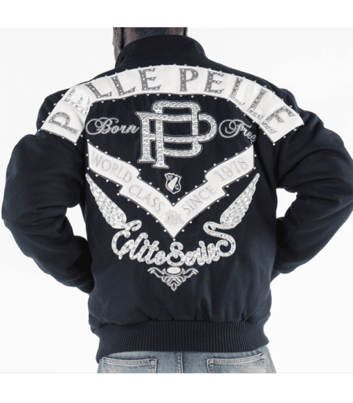 Pelle Pelle Men Navy Blue Elite Series Jacket | Wool Jacket view 2