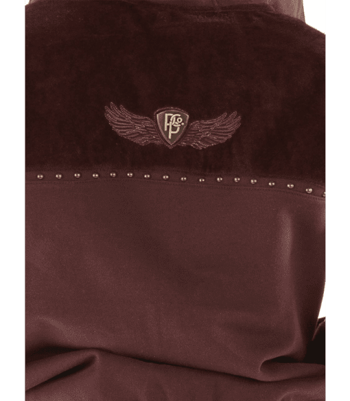 Pelle Pelle Maroon Ornate Wool Hood Jacket |  Studded Jacket view 3