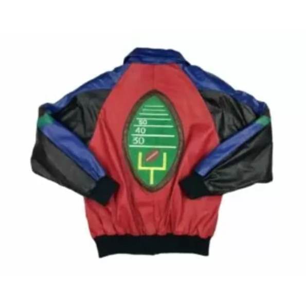 Pelle Pelle Leather Rugby Red Black Jacket | Men & Women view 2
