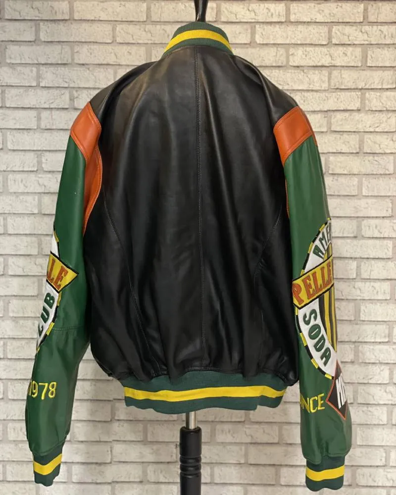 Pelle Pelle American Soda Club Varsity Jacket | Black Green view 4