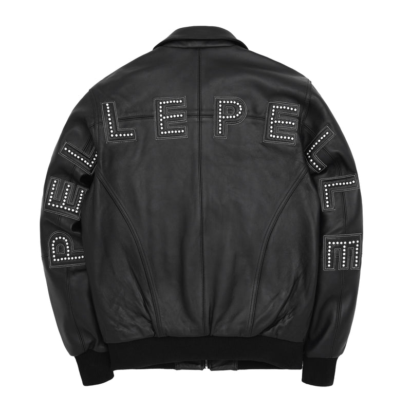 Pelle Pelle Black Stone Leather Jacket | Pelle Pelle Store view 2