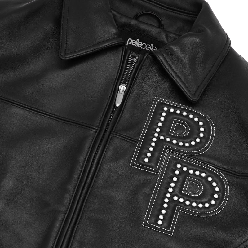 Pelle Pelle Black Stone Leather Jacket | Pelle Pelle Store view 4