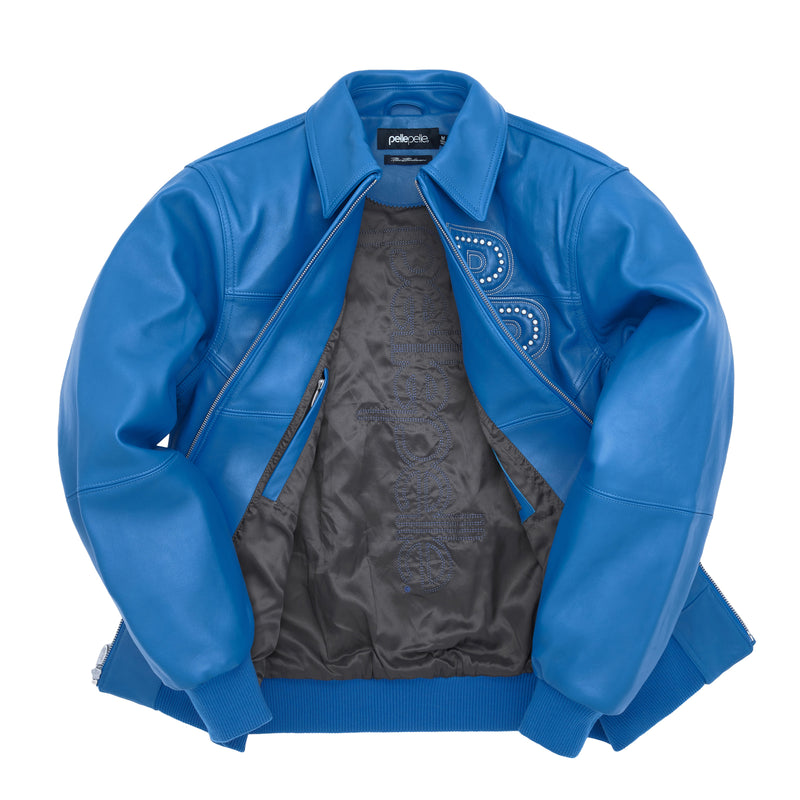 Pelle Pelle Blue Stone Leather Jacket | Pelle Pelle Store view 3
