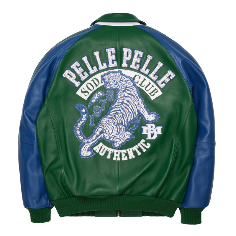 Pelle Pelle Green Soda Club Tiger Jacket | Pelle Pelle Store view 3