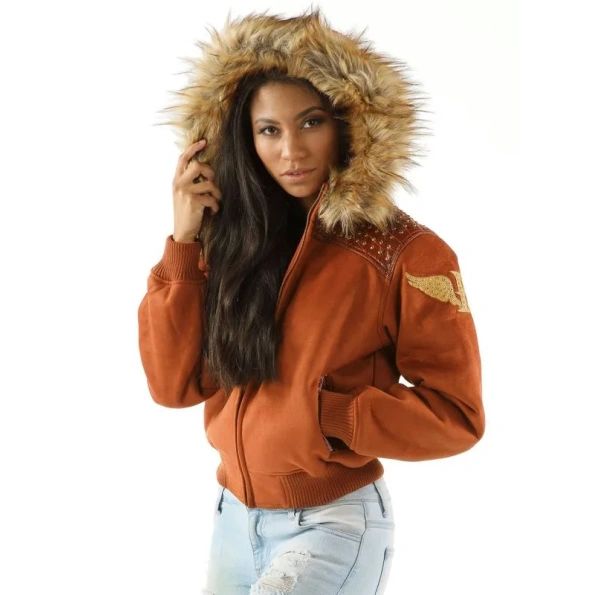 Pelle Pelle Brown Hoodie |  Airborne Hoodie view 2