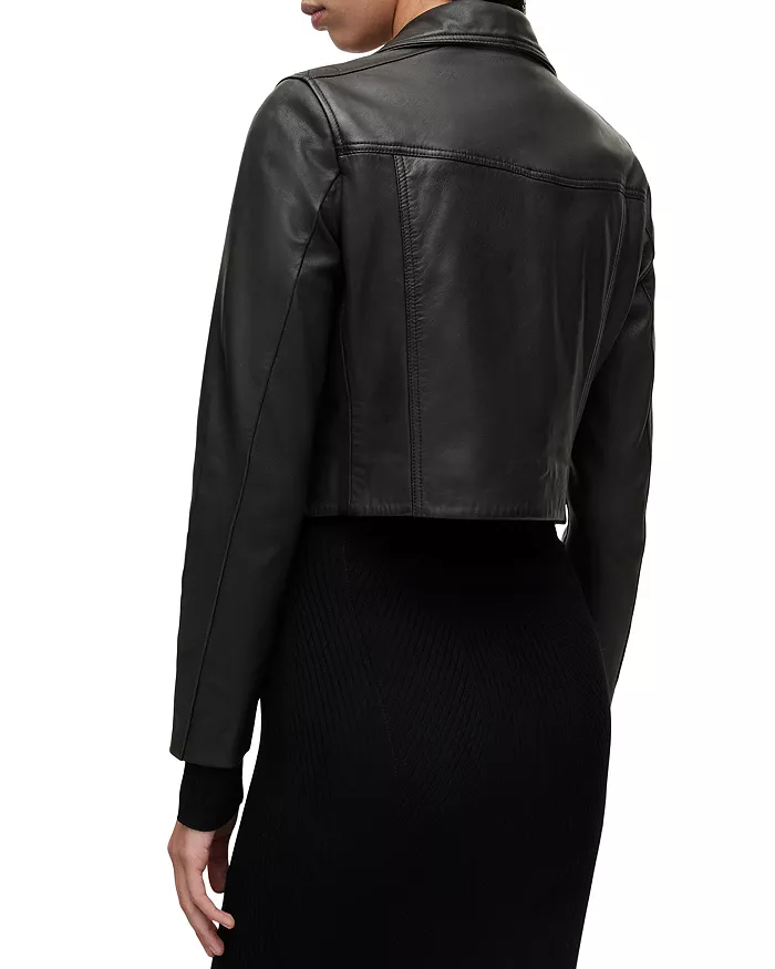 Pelle Pelle Women Cropped Leather Jacket | Pelle Pelle Store view 2