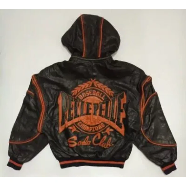 Pelle Pelle Baseball Champion Hooded Jacket view 2