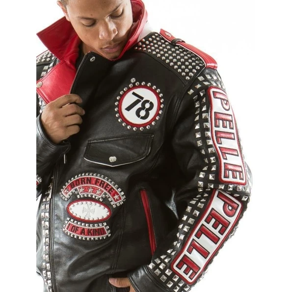 Pelle Pelle Men Rebel Soul MB Jacket | Studs Leather Jacket view 3