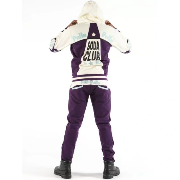 Pelle Pelle Soda Club Men Tracksuit | Purple & White view 2
