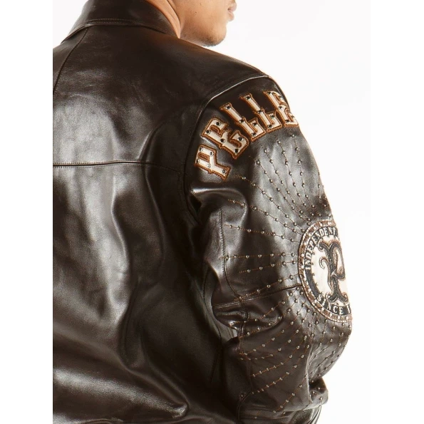 Pelle Pelle Dark Brown MB Leather Jacket | Dragon Jacket view 3