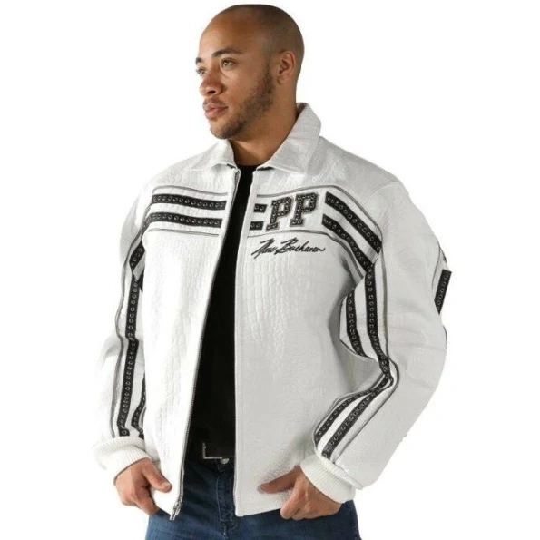 Pelle Pelle White World Renown MB Jacket | Leather Jacket view 2