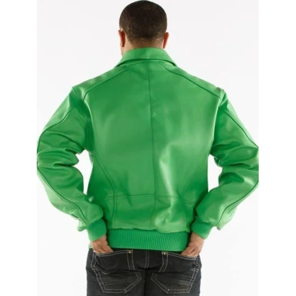 Pelle Pelle Green Plush Leather Jacket | Men Jacket view 2