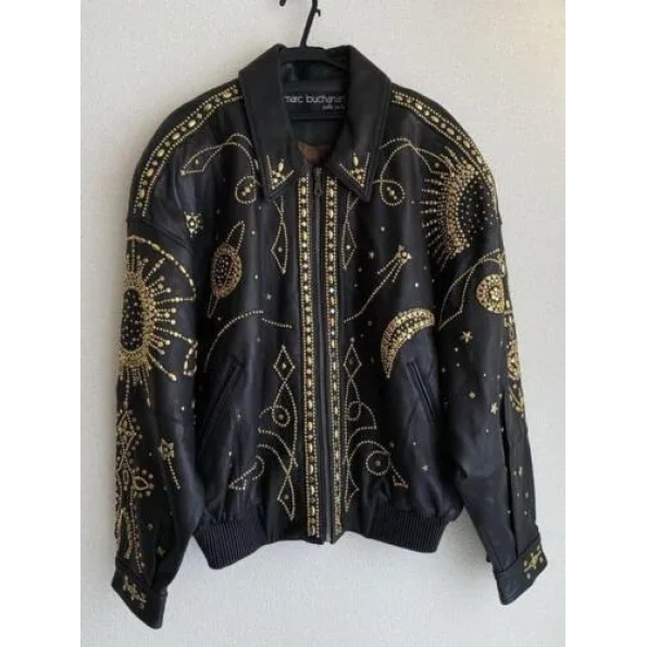 Pelle Pelle MB Studs Blouson Leather Jacket | Black Jacket