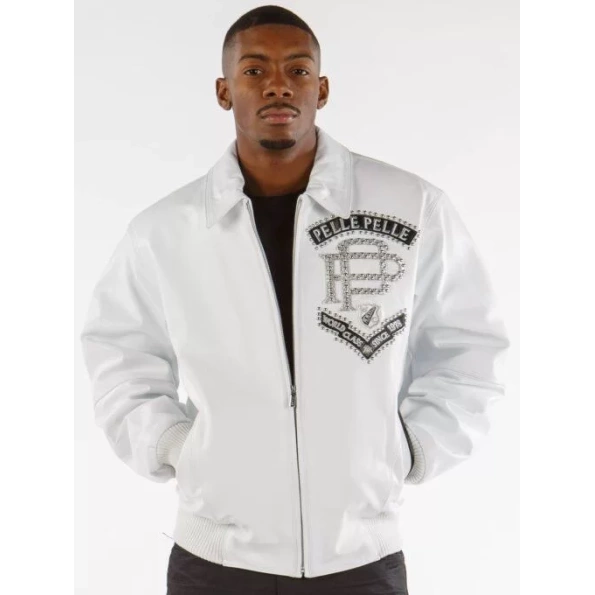 Pelle Pelle Men Born Free White Jacket | Leather Jacket