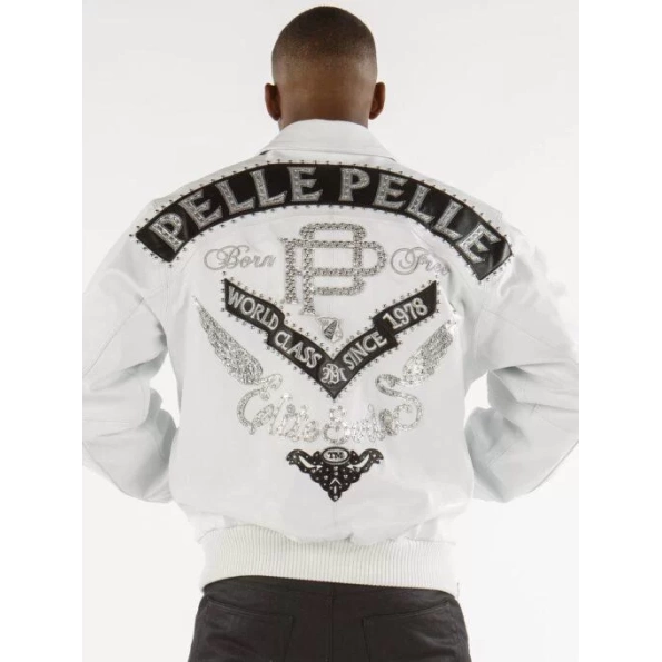Pelle Pelle Men Born Free White Jacket | Leather Jacket view 2