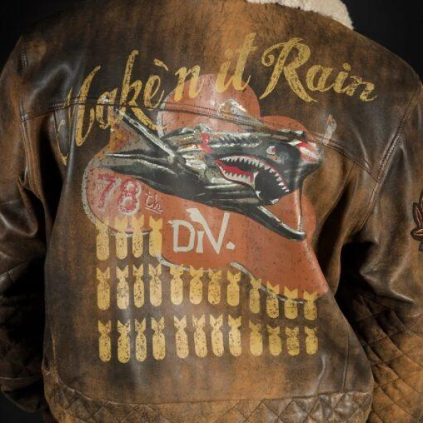 Pelle Pelle My Player Aviator Leather Jacket | Brown Jacket view 4