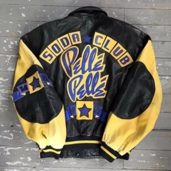 Pelle Pelle Yellow MB Star Soda Club Jacket | Leather Jacket view 2