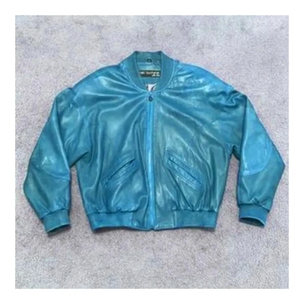 Pelle Pelle Light Blue MB Leather Jacket | Men & Women view 2
