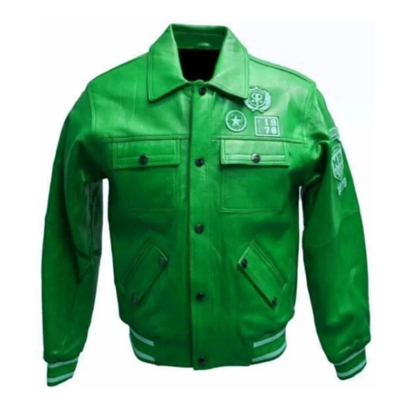 Pelle Pelle Green 1978 Star Leather Jacket | Men & Women view 2