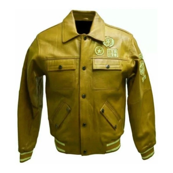 Pelle Pelle Yellow 1978 Star Leather Jacket | Men & Women view 2
