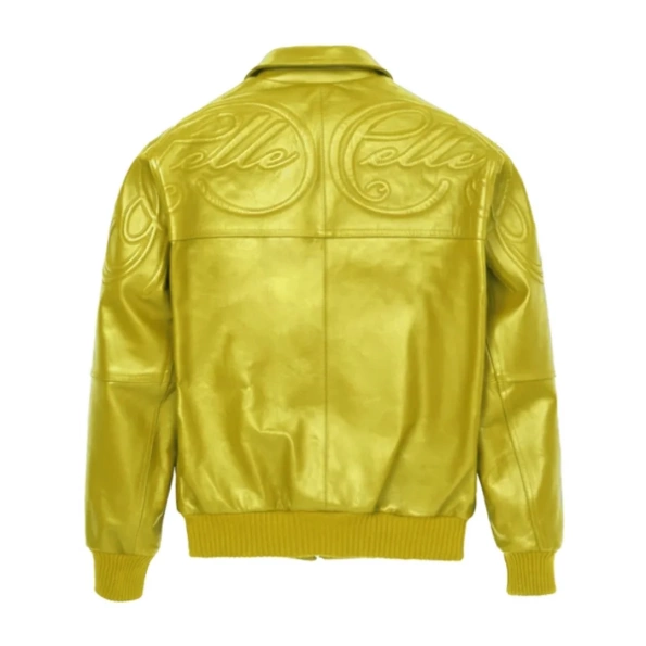 Pelle Pelle Yellow Plush Leather Jacket | Men & Women view 3