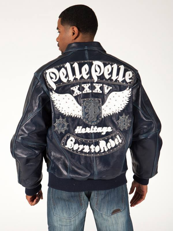 Pelle Pelle Navy Blue 1978 Leather Jacket | Born To Rebel view 2