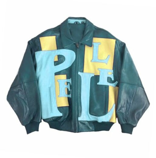 Pelle Pelle Men And Women Leather Jacket | Yellow & Green view 2